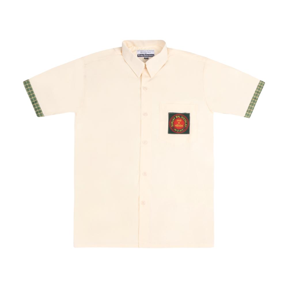 Cream Half Sleeve Shirt