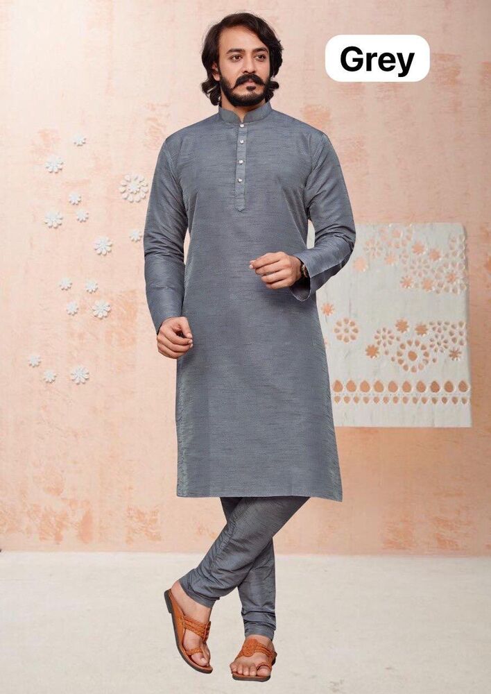 Silk Mans Kurta With Payjama