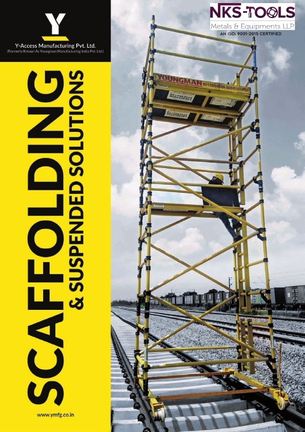 Frp Shockproof Scaffold - 6.2 M Platform Height, 0.85 X 1.8 M Dimensions, 220 Kg Load Capacity | En1004 Certified, Single Width, 8.2 M Working Height