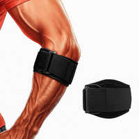 Dr Helix Tennis Elbow Support with Adjustable Strap Compression Brace for Gym Workouts, Bursitis