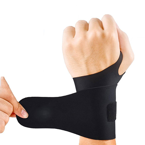 Dr Helix Unisex Black Wrist Support - Adjustable Compression Brace for Wrist Pain Relief, Carpal Tunnel, Sprains & Strains, Lightweight & Breathable