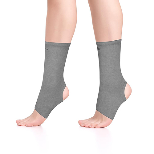 Dr Helix Unisex Grey Anklet Brace  Adjustable Support for Ankle Pain Relief, Compression Wrap for Sports, Injury Recovery & Comfort  Breathable & Lightweight (Size XL)