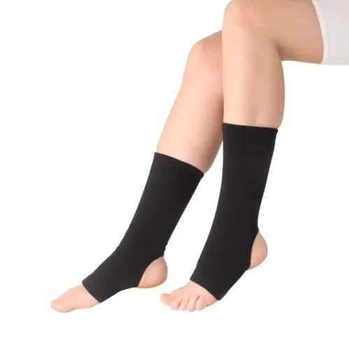 Dr Helix Unisex Black Anklet Brace, Adjustable Support for Ankle Pain Relief, Compression Wrap for Sports, Injury Recovery & Comfort, Breathable & Lightweight (Size M)