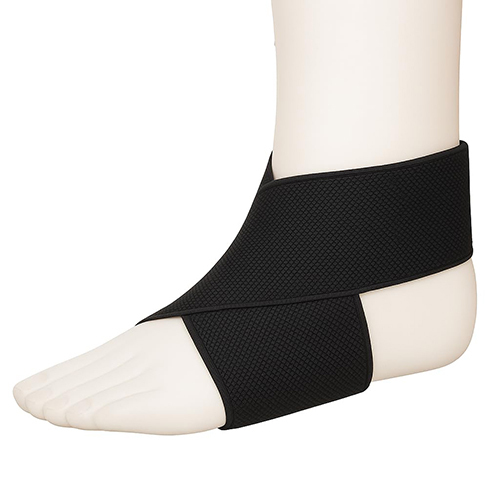 Dr Helix Black Ankle Binder Tape - Elastic Support for Ankle Injuries & Sprains - Breathable, Adjustable & Secure - Ideal for Sports, Recovery & Pain Relief (Size M)