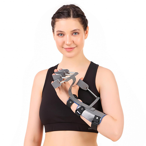 Dr Helix Dynamic Cockup Splint for Wrist & Finger Support for left hand  Adjustable Hand Rehabilitation Brace  Lightweight Orthotic for Stroke, Nerve Injury, Therapy