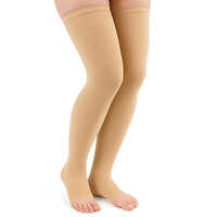 Dr. Helix Varico Vein Compression Stocking Thigh High, Open Toe Support Sock