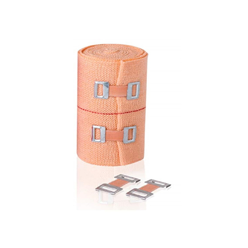 Dr. Helix Crepe Bandage - Flexible & Stretchable Compression for Injuries, Sprains & Pain Relief (8x4) - Soft, Breathable, and Durable