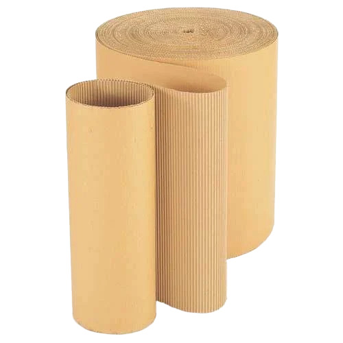 2 Ply Corrugated Paper Roll - Color: Brown