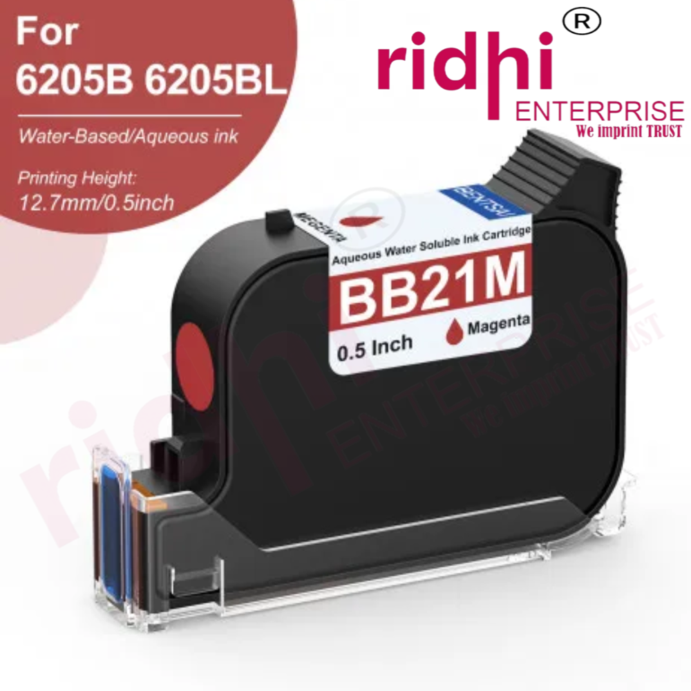RE-BENTSAI BB22B Black Original Solvent Fast Dry Ink Cartridge