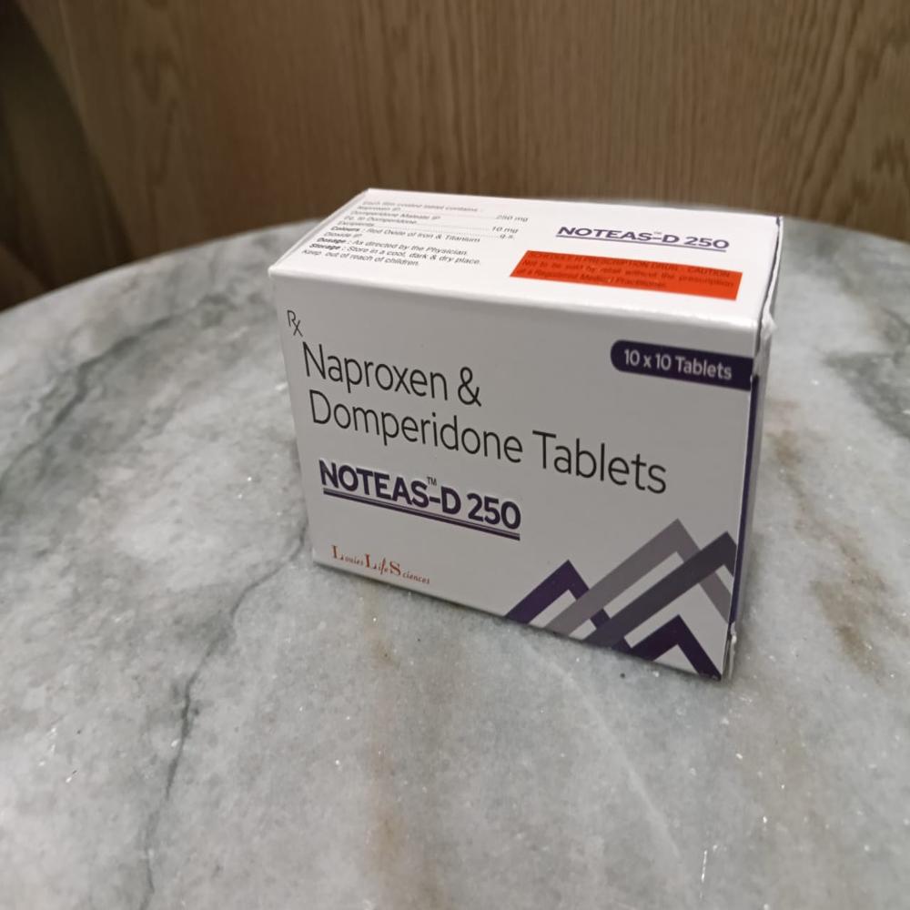 Noteas D 250 Tablet - Naproxen Ip 250 Mg + Domperidone 10 Mg | Migraine Prevention, Pain Relief, Nausea Control, Improved Quality Of Life