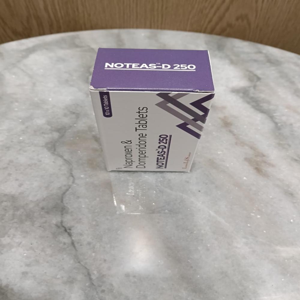 Noteas D 250 Tablet - Naproxen Ip 250 Mg + Domperidone 10 Mg | Migraine Prevention, Pain Relief, Nausea Control, Improved Quality Of Life