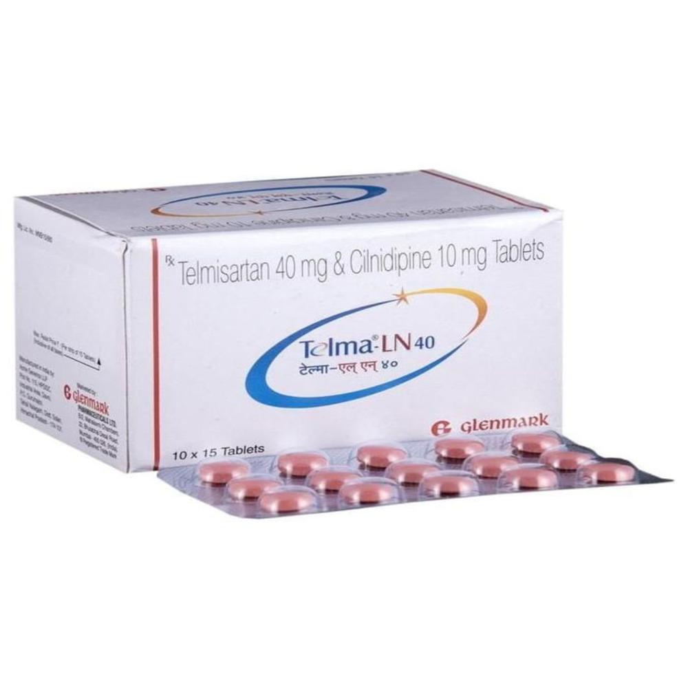 Telma-LN 40 Cilnidipine (10mg) + Telmisartan (40mg) Tablets