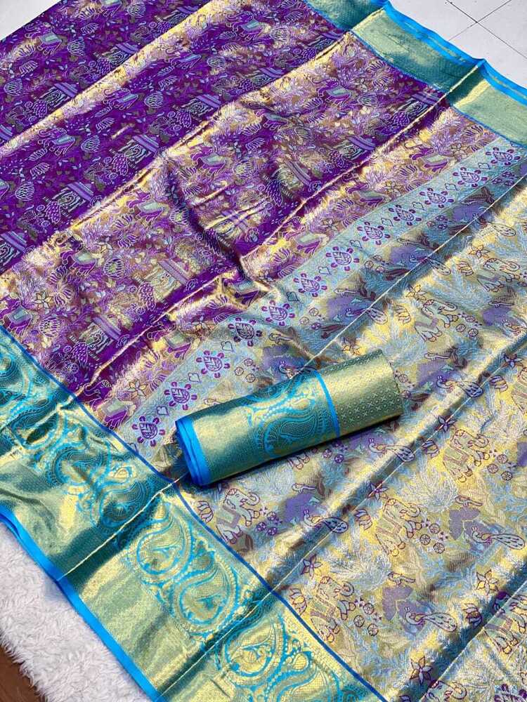 Bridal Silk Saree - Color: Multicolor