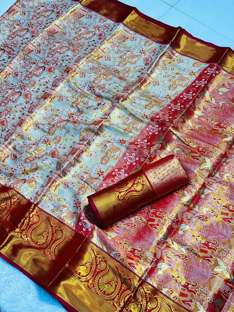 Bridal Silk Saree - Color: Multicolor