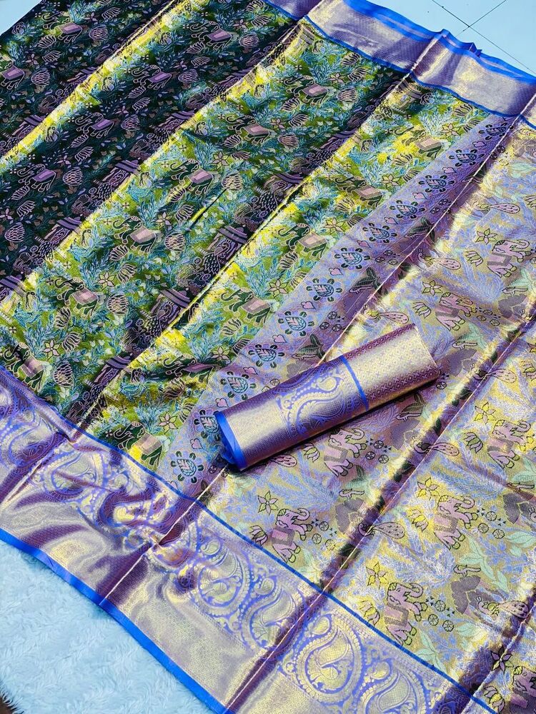 Bridal Silk Saree - Color: Multicolor