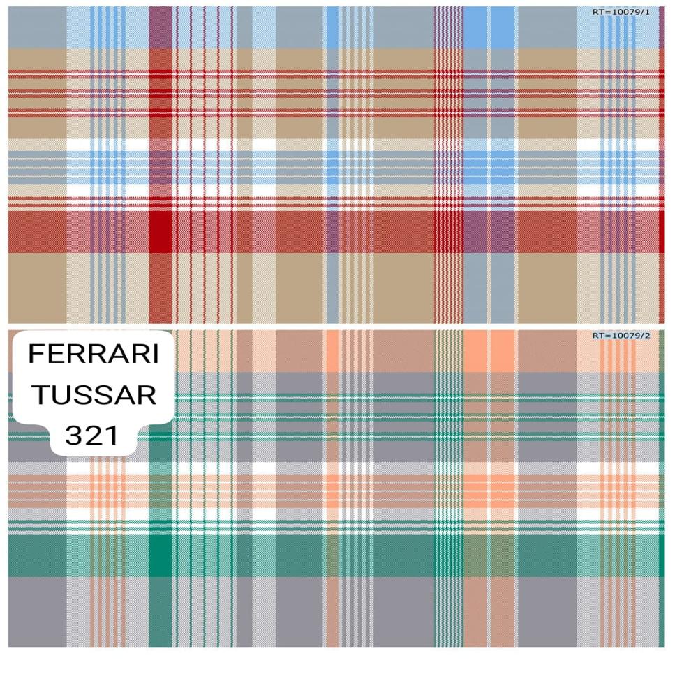Papercotton Yarn Dyed Checks Fabric - Color: Multicolour
