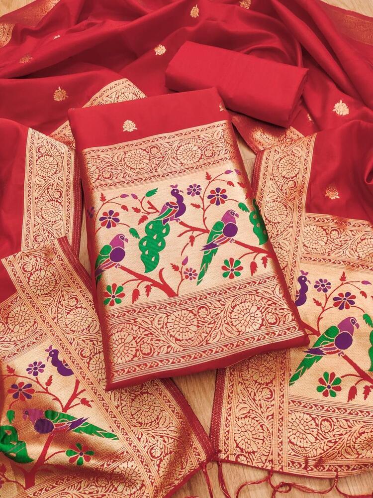 Pure Zari Banarasi Silk Suit