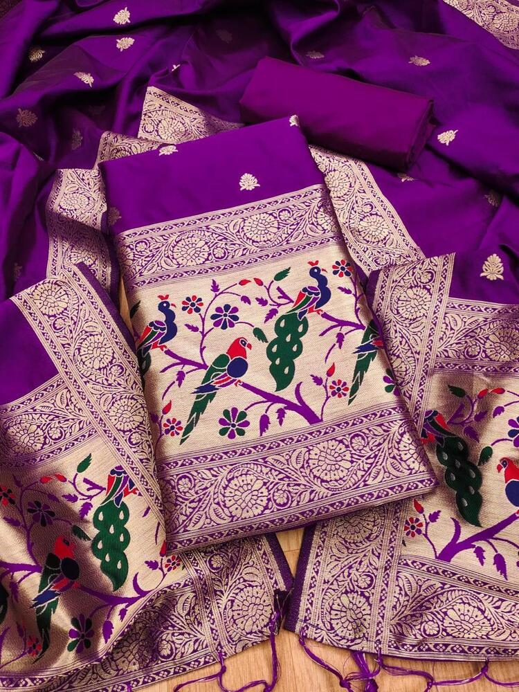 Pure Zari Banarasi Silk Suit