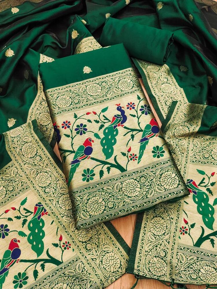 Pure Zari Banarasi Silk Suit