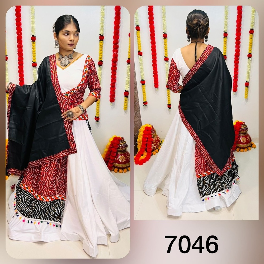 Silk Chaniya Choli - Color: Black