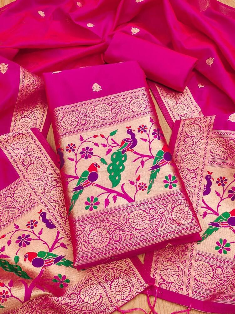 pure zari Banarasi silk suit 2
