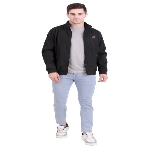 Mens Full Sleeves Jacket - Color: Black