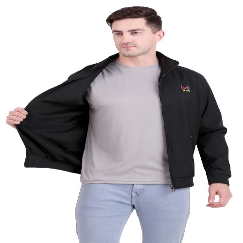 Mens Full Sleeves Jacket - Color: Black