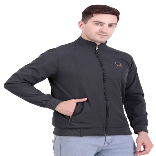 Mens Winter Zipper Jacket - Color: Black