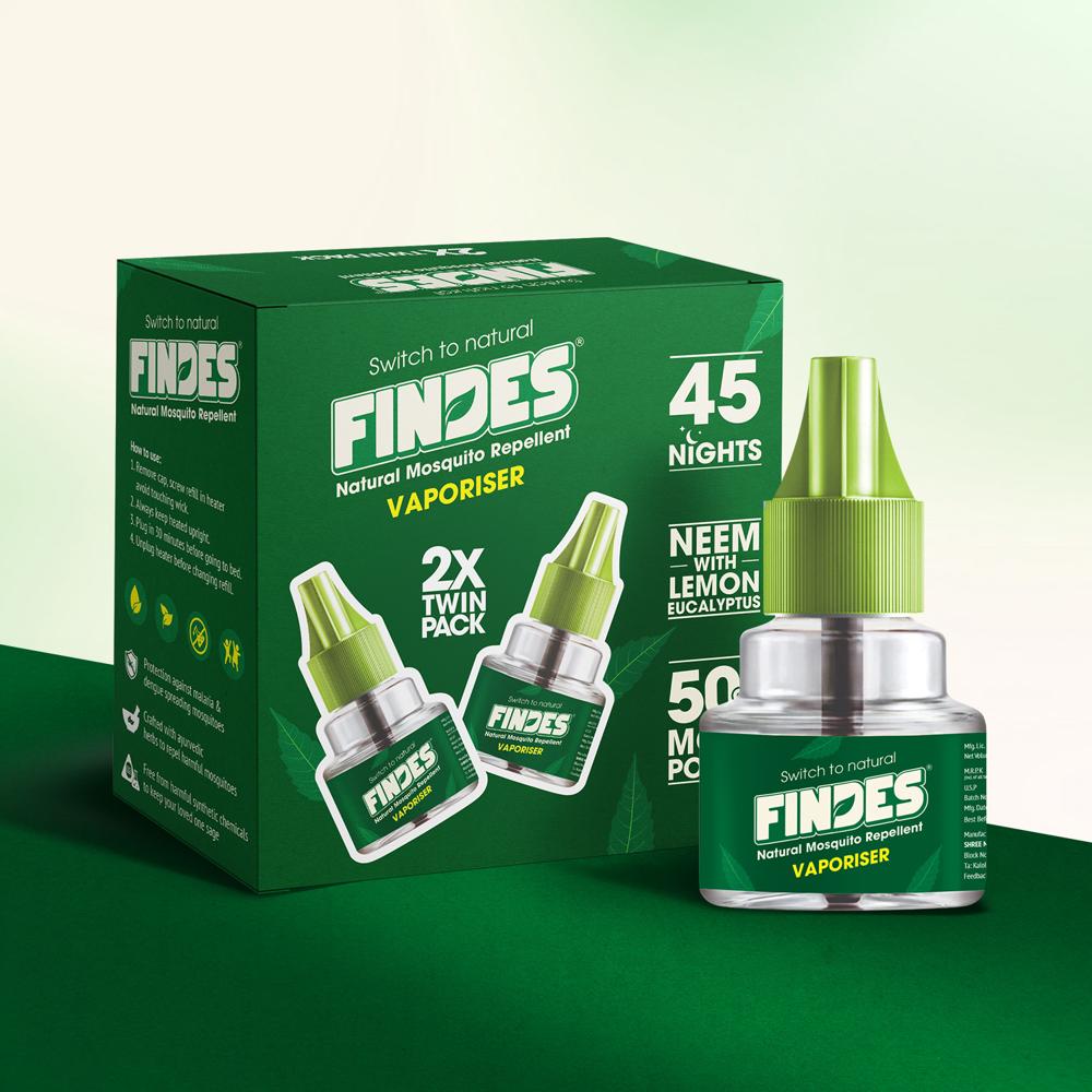 Findes Herbal Mosquito Vaporiser Twin Pack - Duration: 45 Minutes