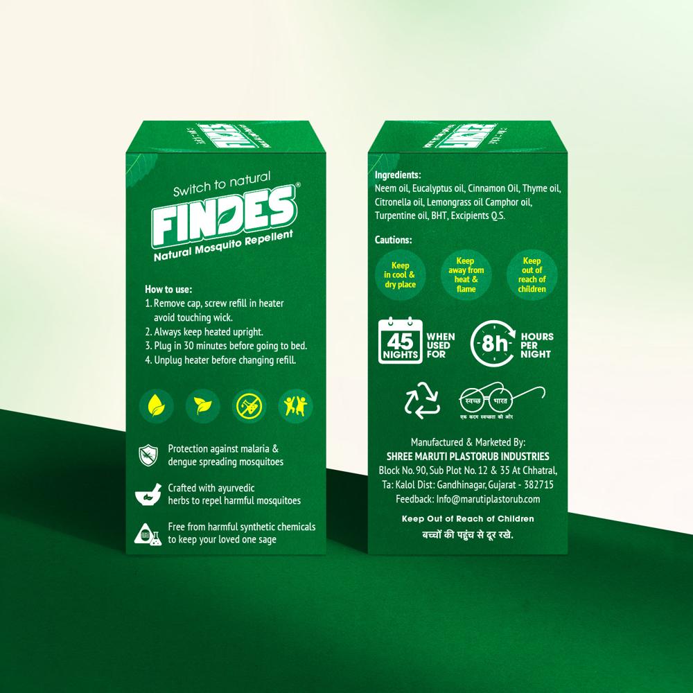 FINDES HERBAL MOSQUITO VAPORISER TWIN PACK