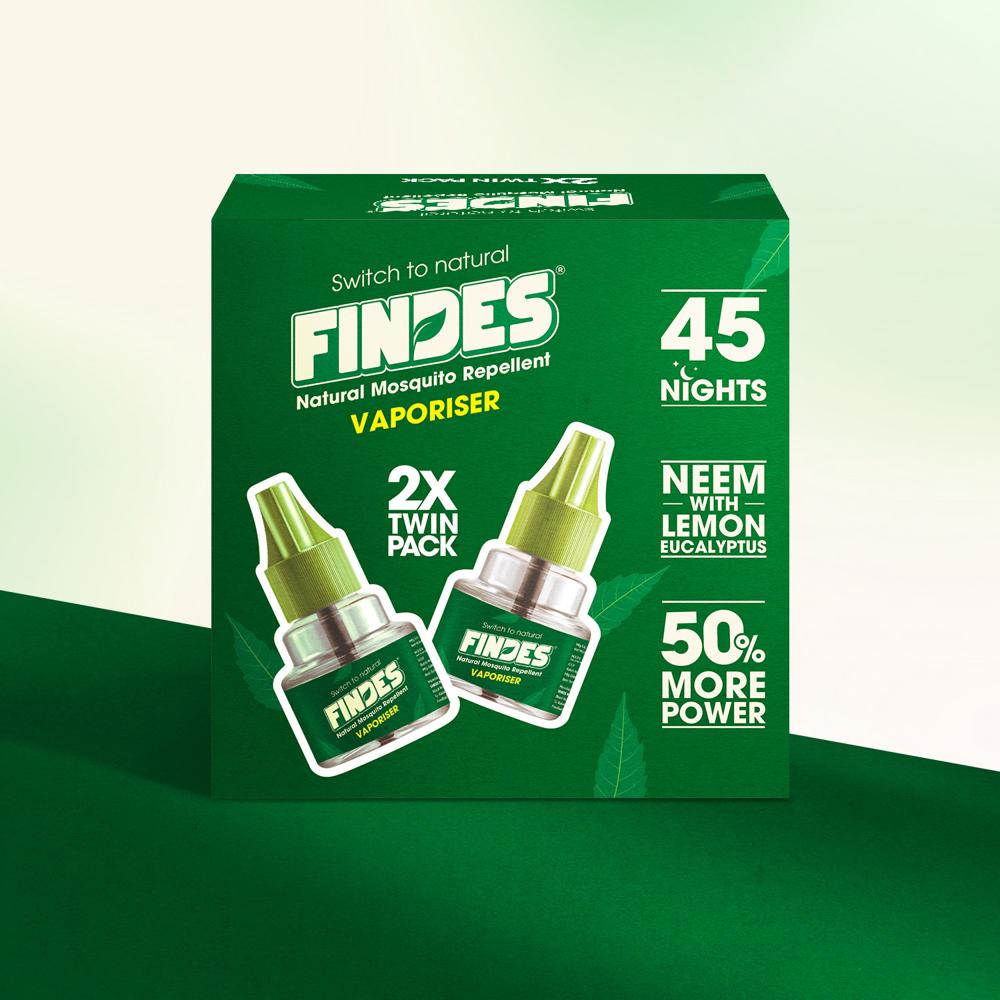 FINDES HERBAL MOSQUITO VAPORISER TWIN PACK