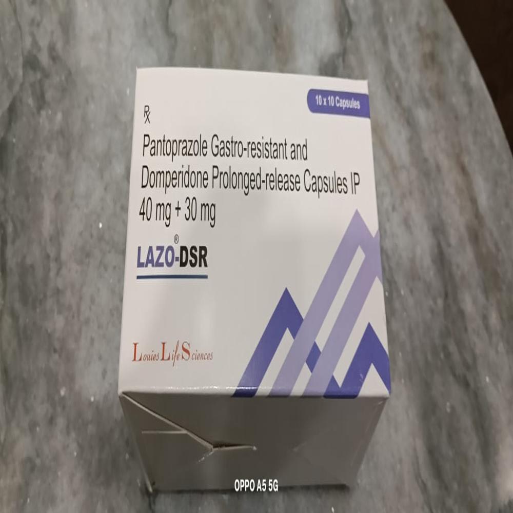 Lazo Dsr - Pantoprazole Sodium 40mg + Domperidone 30mg Capsules | Treats Gastric Issues, Enhances Digestive Comfort, Relieves Acid-related Symptoms