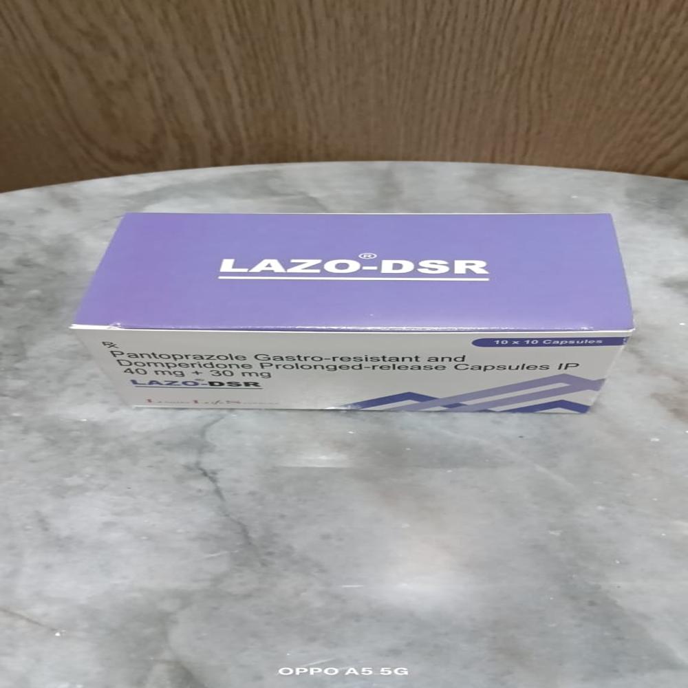 Lazo Dsr - Pantoprazole Sodium 40mg + Domperidone 30mg Capsules | Treats Gastric Issues, Enhances Digestive Comfort, Relieves Acid-related Symptoms