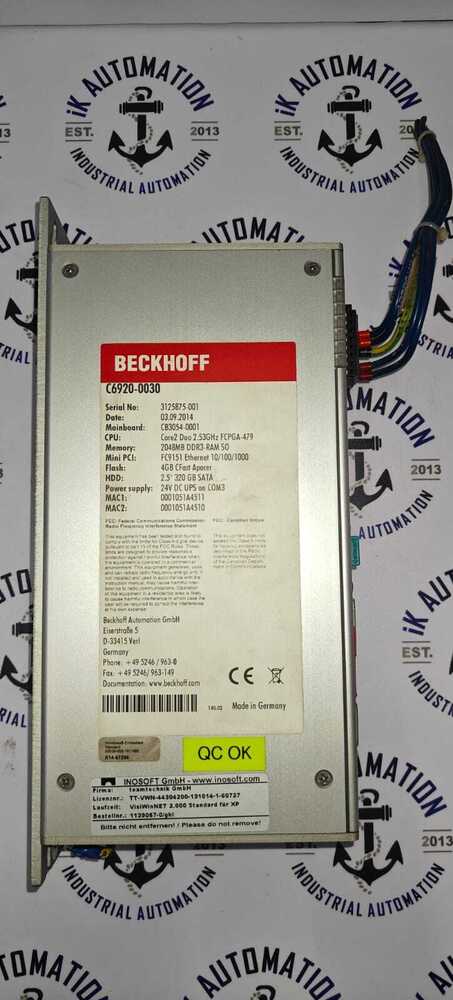 Beckhoff C6920 - Used Industrial Control Unit | Versatile Performance, Robust Design, Ideal For Automation Solutions