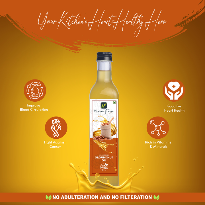 Wood Pressed Groundnut Oil