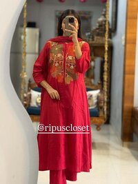 stylish kurti pant and dupatta