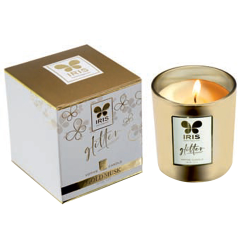 INAC8012GM Gold Glass Votive Candles