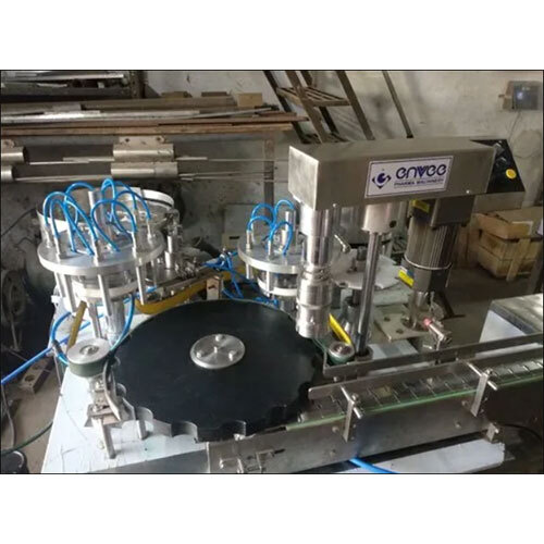 Automatic 4 Head Nasal Spray Bottle Filling Innerplugging And Capping Machine - Accuracy: 100 %