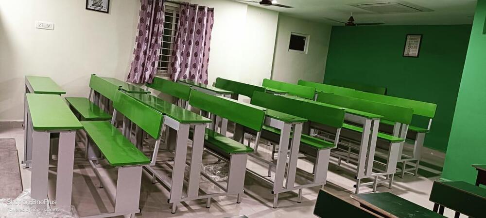 Customized School Benches - Color: Green & White
