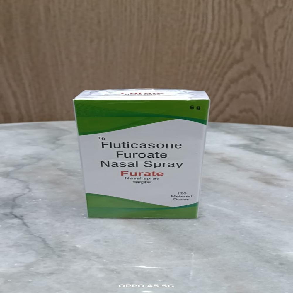 Furate Nasal Spray - Fluticasone Furoate Liquid, Mono Pack With 120 Meter Dose | Effective 24-hour Relief From Allergy And Sinus Symptoms