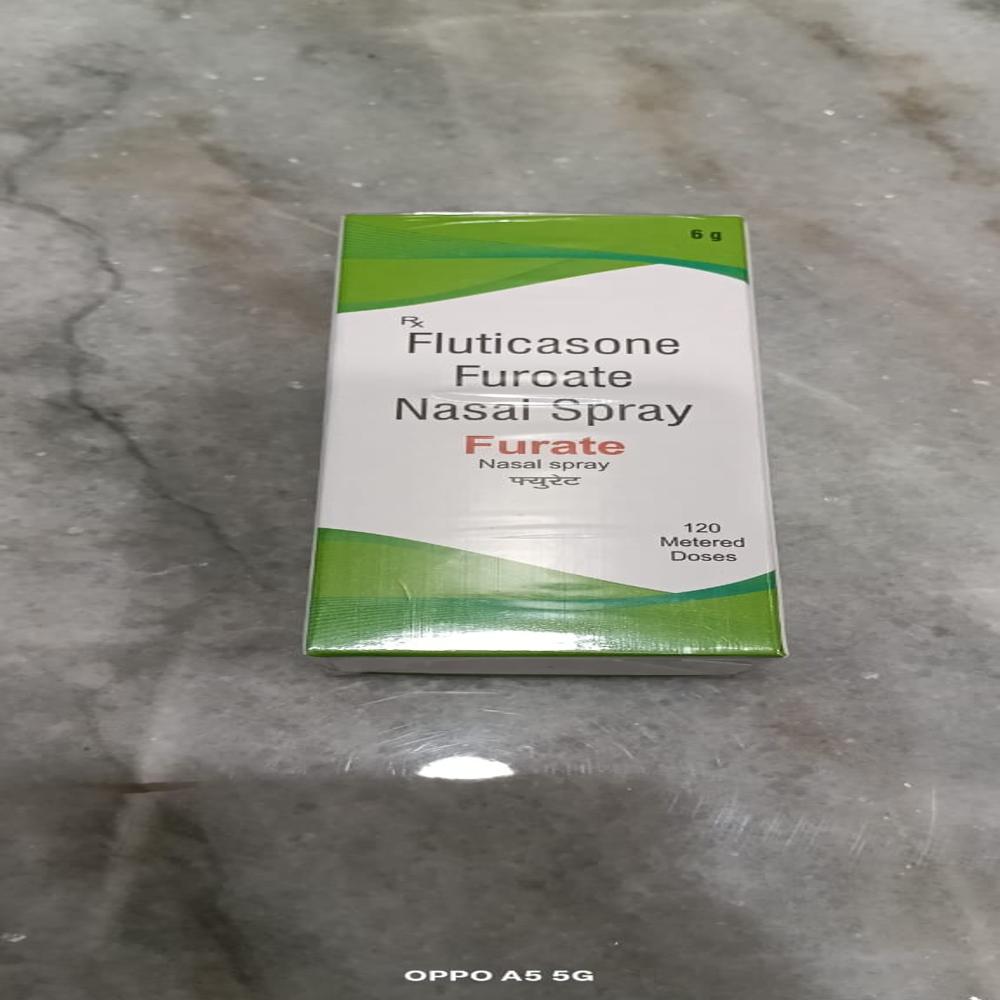 Furate Nasal Spray - Fluticasone Furoate Liquid, Mono Pack With 120 Meter Dose | Effective 24-hour Relief From Allergy And Sinus Symptoms