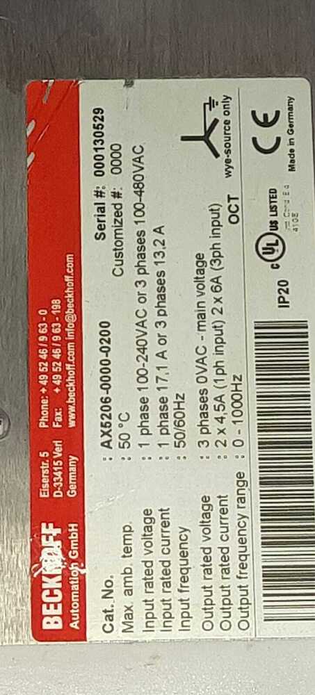 BECKHOFF AX5206-0000-0200
