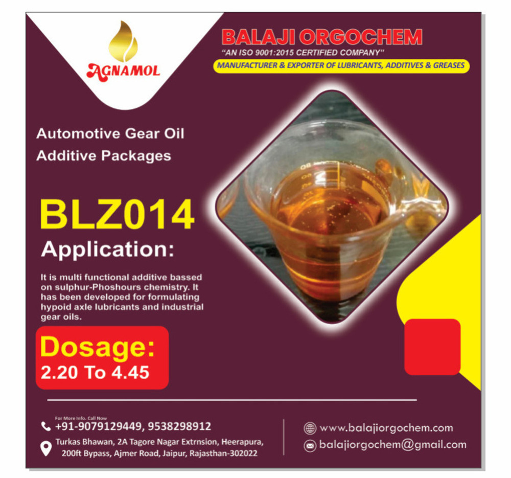 Gear Oil Additive - Application: Automotive