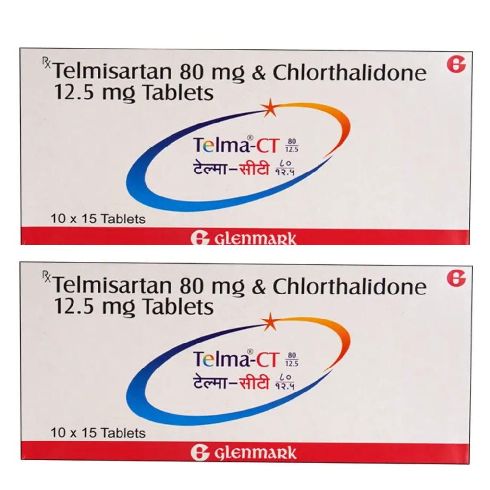 Telma-CT 80/12.5 Telmisartan (80mg) + Chlorthalidone (12.5mg) Tablet
