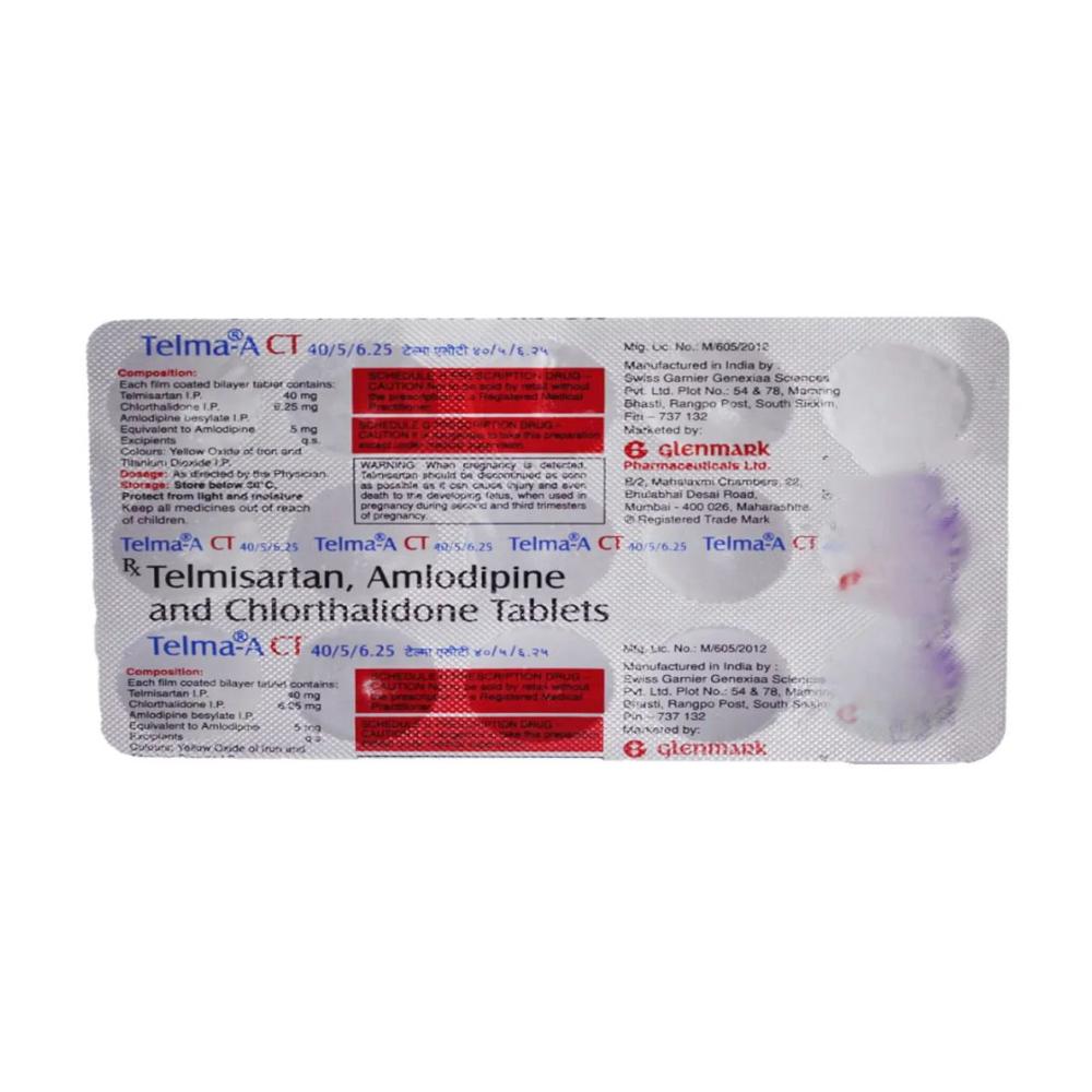 Telma ACT 40mg/5mg/6.25mg Tablet