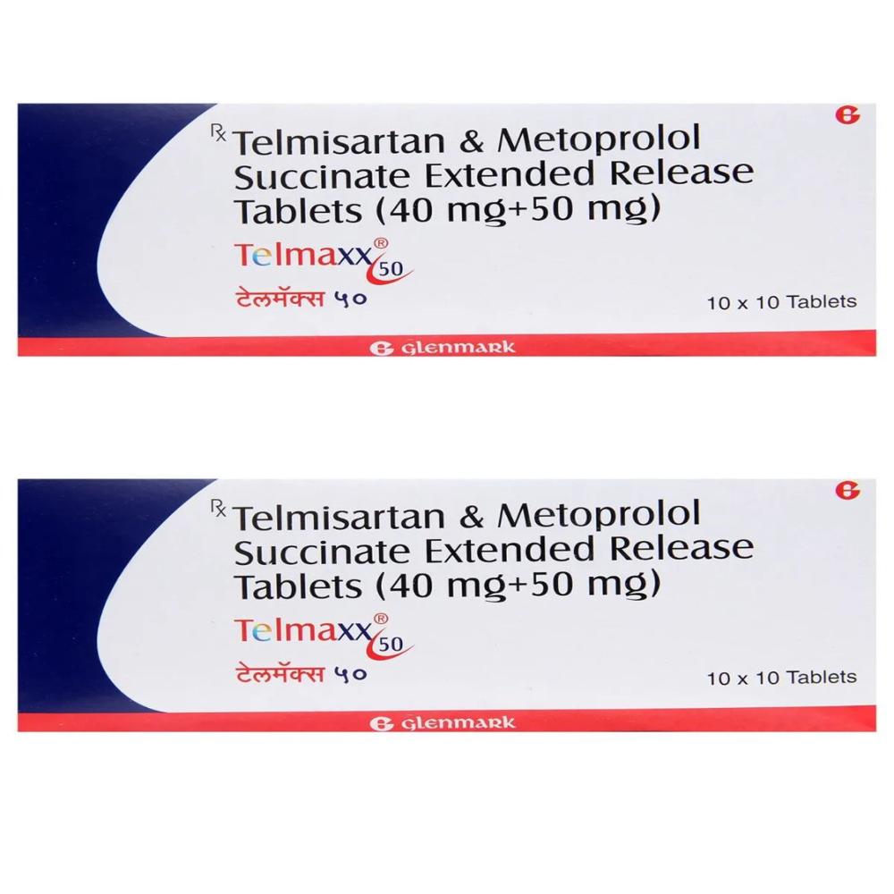 Telmaxx 50 Telmisartan (40mg) + Metoprolol Succinate (50mg) Tablet ER