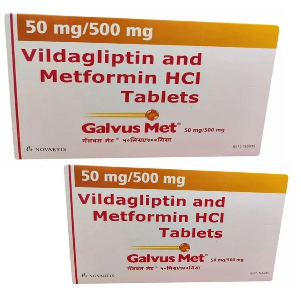Galvus Met 50mg/500mg Metformin (500mg) + Vildagliptin (50mg) Tablet