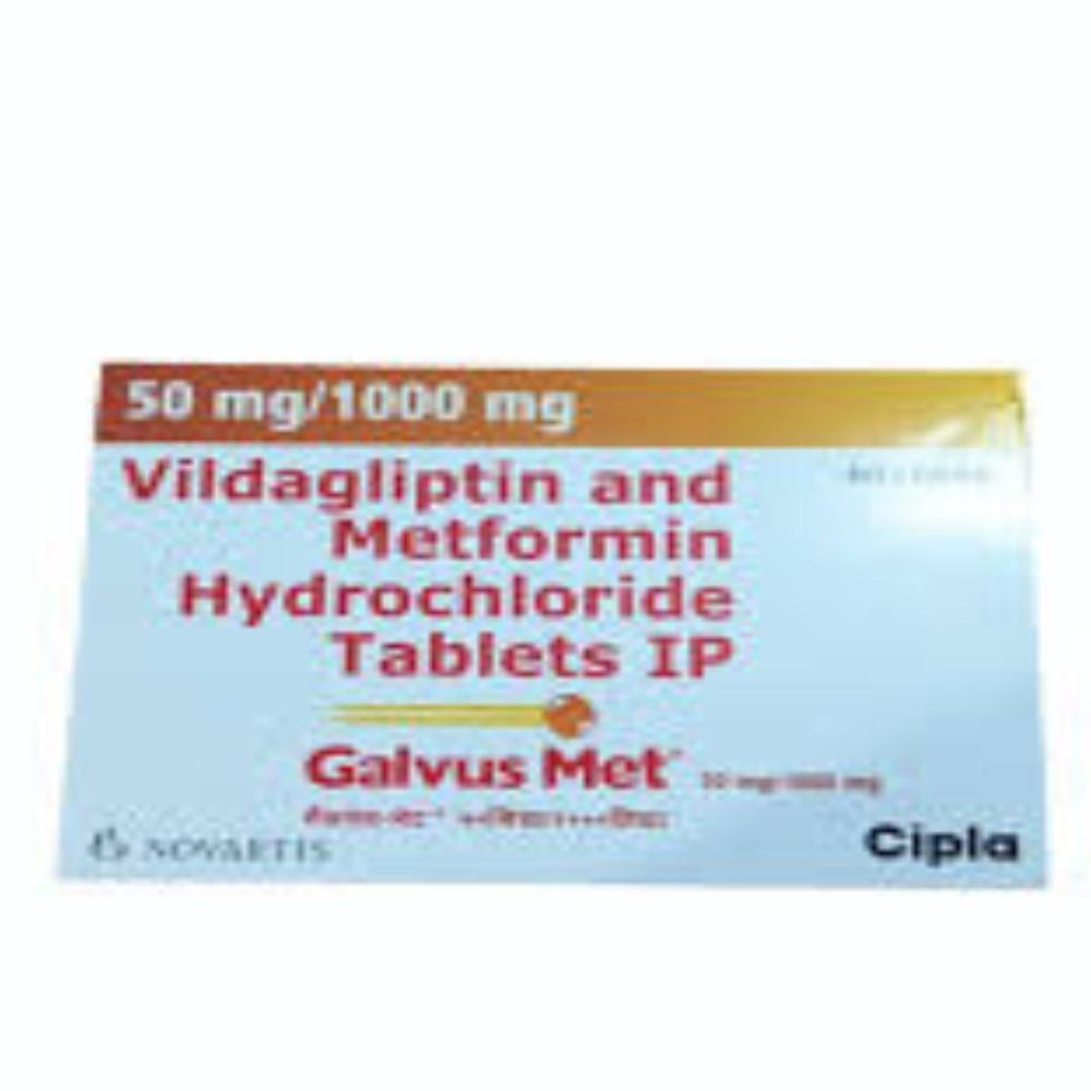 Galvus Met 50mg/1000mg Metformin (1000mg) + Vildagliptin (50mg) Tablet