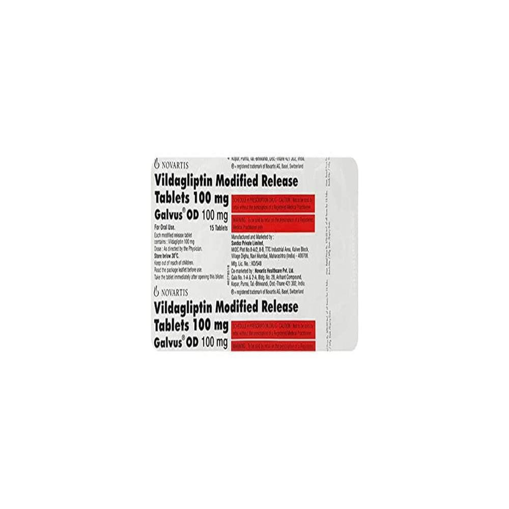Galvus OD Vildagliptin 100mg Tablet MR