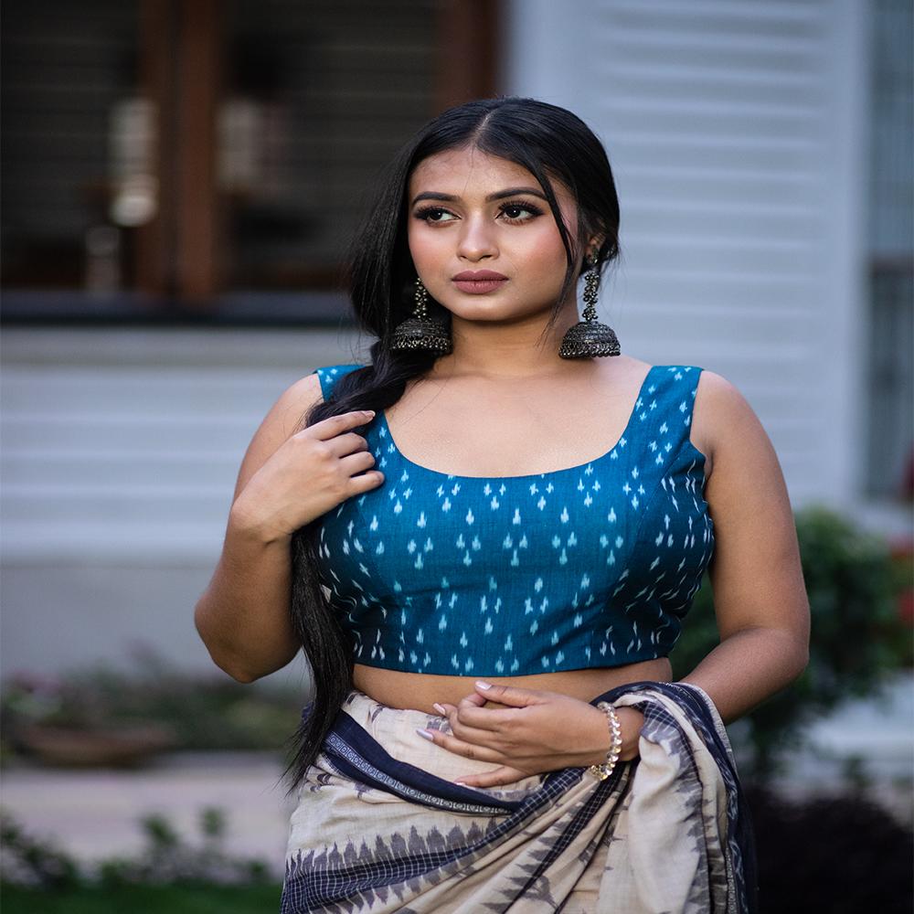 Cotton Ikkat Blouse - Occasion: Daily Wear